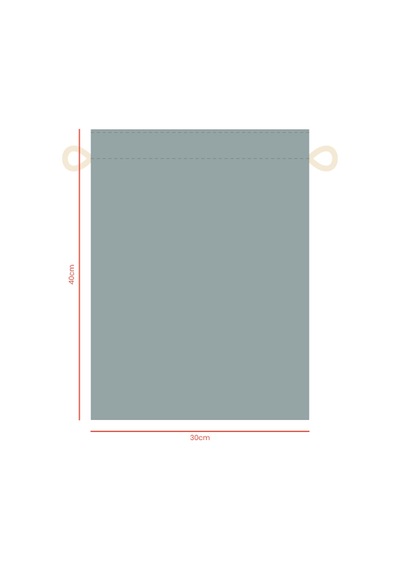 Baghashtag Gri Bez Kese 30 Cm X 40 Cm Çok renkli