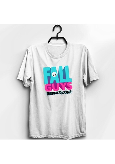 Fall Guys Oyun Baskılı Tshirt Beyaz