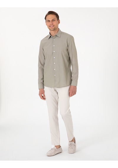 Pierre Cardin Erkek Yeşil Gömlek Desenli 50310777-vr054 Yeşil