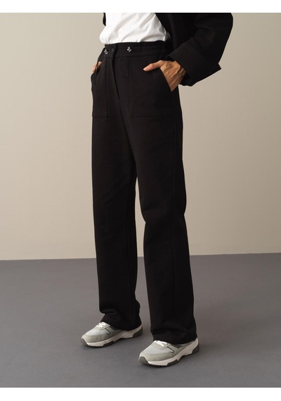 Xint Siyah Oversize Pamuk Sweat Pantolon 470382