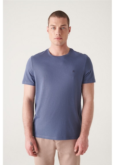 Avva Erkek Indigo Ultrasoft Bisiklet Yaka Düz Standart Fit Normal Kesim Modal T-Shirt B001171 İndigo Avva Erkek Indigo Ultrasoft Bisiklet Yaka Düz Standart Fit Normal Kesim Modal T-Shirt B001171 İndigo