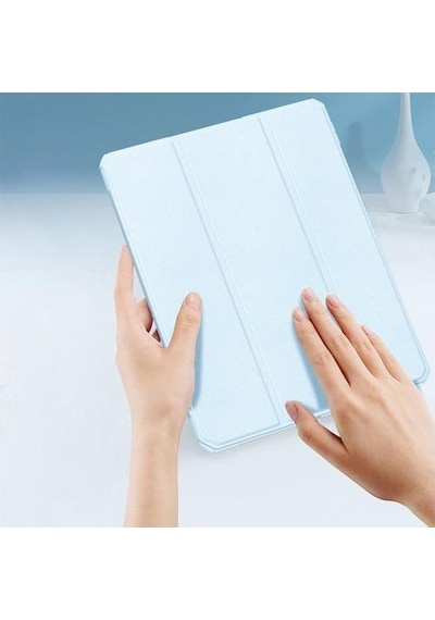 Coofbe Uyku Modlu Standlı Şeffaf Arka Kapak Apple Uyumlu iPad  Pro 12.9 Kılıf Tablet 2022-2021-2020-2018