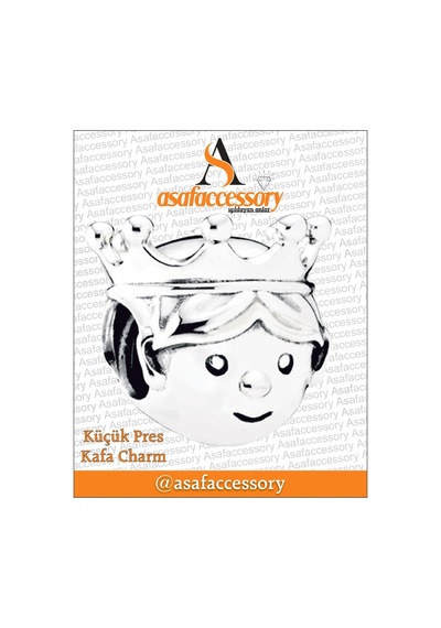 Küçük Prens Kafa Charm Asafaccessory Beyaz