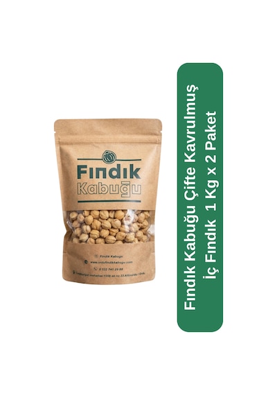 Fındık Kabuğu Çifte Kavrulmuş İç Fındık 1 Kg X 2 Paket 1 KG