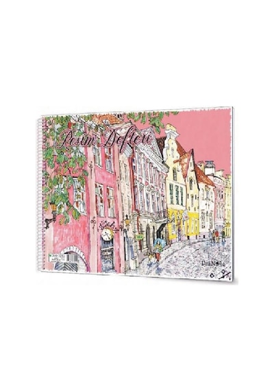Çınar Karton Kapak 24x34 Cm 15 Yaprak Spiralli Resim Defteri