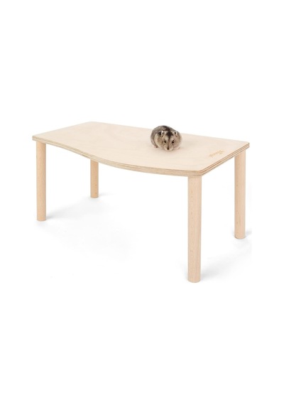 Hamster Play Ahşap Platform Yemek Kasesi İçecek Şişesi Ve Diğer Kafes Aksesuarları İçin Dalga - 17,78 Cm Yükseklik