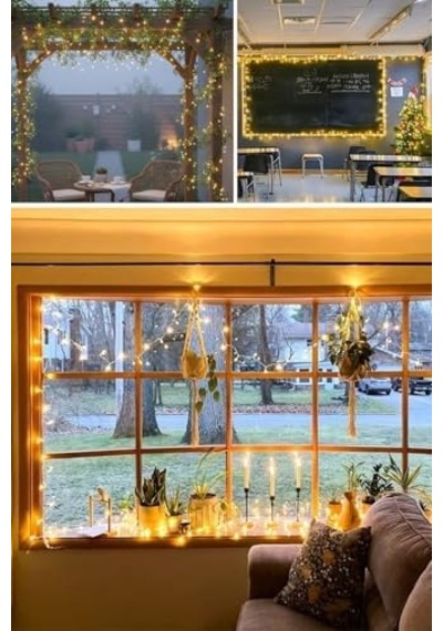 Günışığı Renk 5 Farklı Işık Modlu 10 Metre Eklemeli Dekor Boncuk Model Dekoratif Led .
