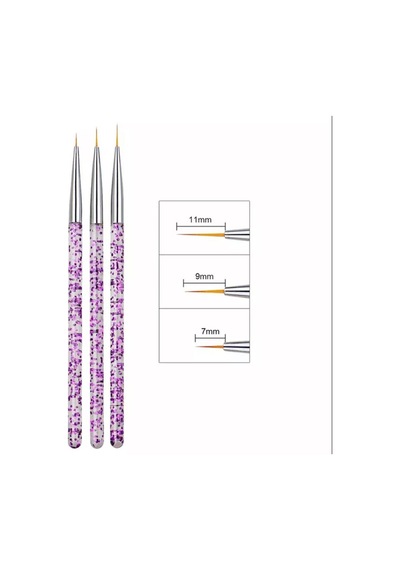 3 'lü Nail Art Fırça Seti