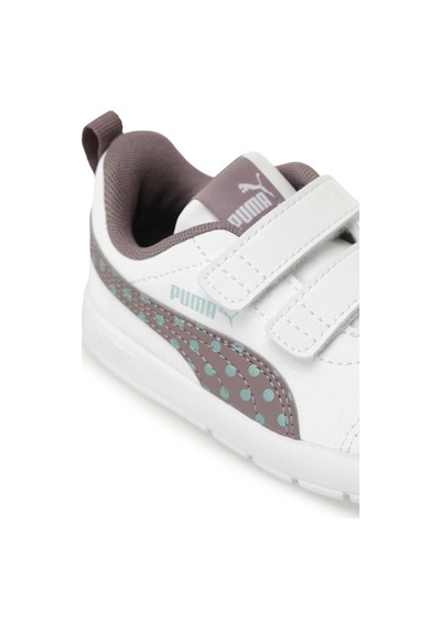 Puma 398759 06 Courtflex V3 Dotty V Inf Beyaz-mor-yeşil Çocuk Spo Beyaz