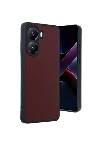 Poco X7 Pro Kılıf Aras Deri Kapak - Bordo Bz8683140842680