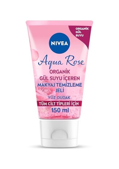 Nıvea Aqua Rose Organik Gül Suyu İçeren Makyaj Temizleme Jeli 150 Ml, Nemlendirici, Canlandırıcı