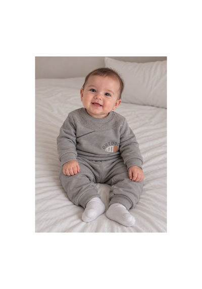 Caramell Erkek Bebek İkili Takım 2202 1985 2712 Gri Fundey Gri Fundey