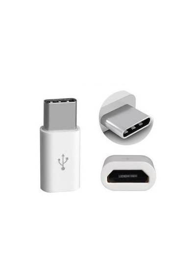 4696 Type C Usb 3.1 To Micro Usb Çevirici Dönüştürücü Adaptör Beyaz