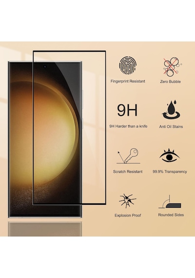 Samsung Galaxy S25 Ultra Uyumlu Ekran Koruyucu Tempereli Cam Tam Kaplar