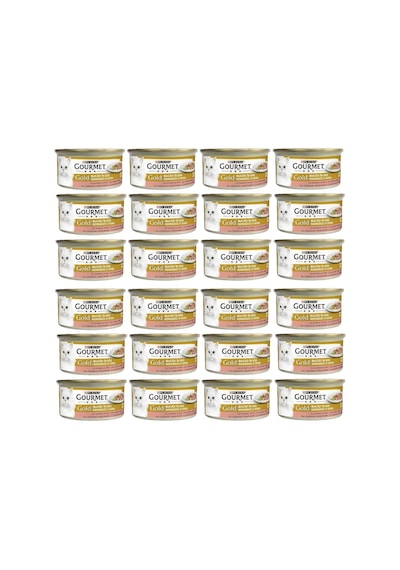 Tr Gold Parça Etli Soslu Somonlu Ve Tavuklu Kedi Konservesi 85 Gr X 24 Adet