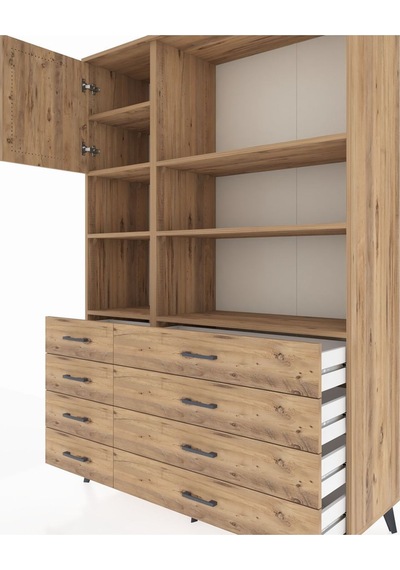 Hyperion Dolap 7 Raflı 8 Çekmeceli Tek Kapaklı 132x44x195 Çam-çam/çam Atlas Çam/atlas Çam Hyperion Dolap 7 Raflı 8 Çekmeceli Tek Kapaklı 132x44x195 Çam-çam/çam Atlas Çam/atlas Çam