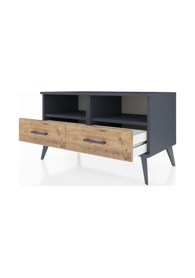 Hyperion Şifonyer 2 Raflı 2 Çekmeceli 88x44x48 Antrasit-antrasit/çam Antrasit/çam Hyperion Şifonyer 2 Raflı 2 Çekmeceli 88x44x48 Antrasit-antrasit/çam Antrasit/çam