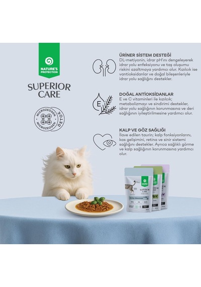 Nature's Protection Superior Care Urinary Ördekli & Tavuk Göğüslü Sos İçinde Yaş Kedi Maması 85g 12 Adet