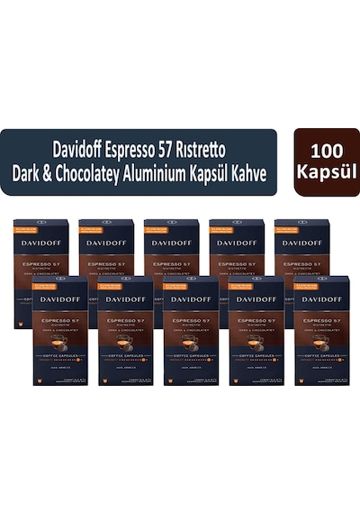 Davidoff Espresso 57 Ristretto Dark & Chocolatey Kapsül Kahve 10 x 10'lu