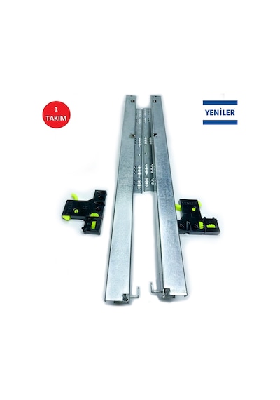 Yeniler Tandem Çift Açılım Çakmece Rayı 50 Cm Mandal Dahil