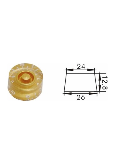 Dr Parts Pnb2-Gd Plastic Knob Gold
