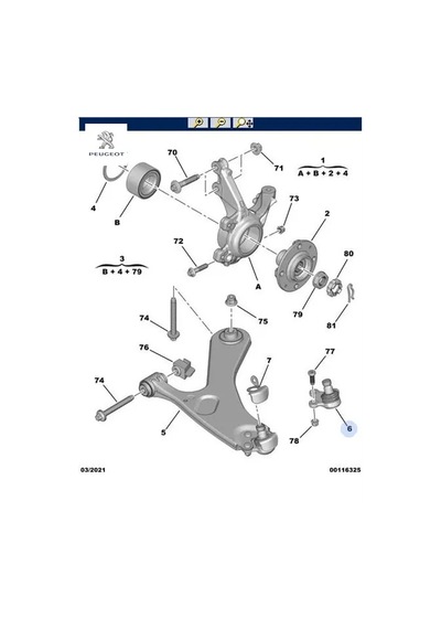 Rotil 208 P21e -2008 P24e 9824626780 Peugeot