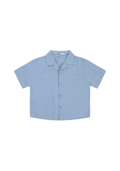 Civil Boys Basic Tatil Yaka 2-5 Yaş Gömlek - Mavi Soft İndigo
