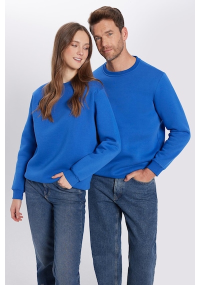 Tudors Unisex Oversize Geniş Kesim Pamuklu Yumuşak Dokulu Polarlı Basic Saks Mavi Bisiklet Yaka Sweatshirt-31937 Saks Mavi Tudors Unisex Oversize Geniş Kesim Pamuklu Yumuşak Dokulu Polarlı Basic Saks Mavi Bisiklet Yaka Sweatshirt-31937 Saks Mavi
