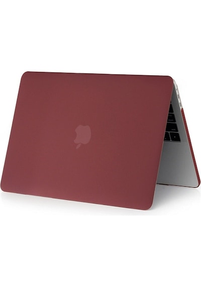 Arabulalaca Apple Uyumlu MacBook Air 13 Inç A2337 A2179 M1 Işlemçi Kılıf Hardcase Kapak + Klavye Koruyucu +ekran Koruyucu 3 Lü Set.. Logo Bordo