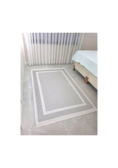 Modern Bej Sisal Dokuma Mutfak Halısı - Antre Yolluğu