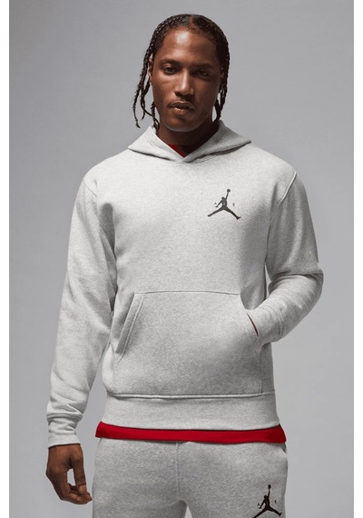 Nike Jumpman Fleece Pullover Mens Hoodie Kapüşonlu Erkek Sweatshirt Gri