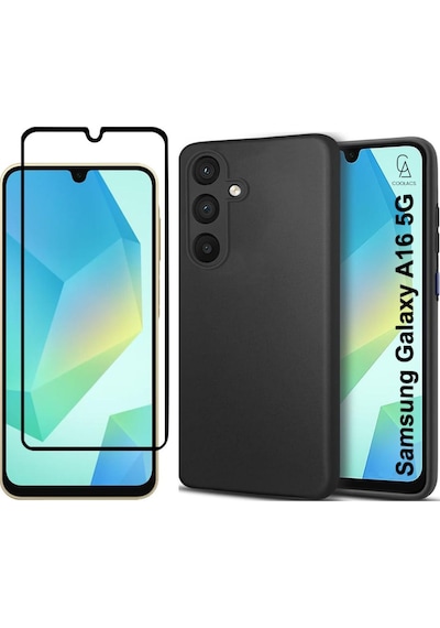 Samsung Galaxy A16 5g İle Uyumlu Telefon Kılıfı Ve 5d Tam Kaplayan Cam Ekran Koruyucu