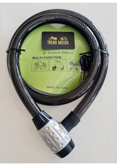Motosiklet Kilit 25mm Kalınlık - 150 Cm Uzunluk