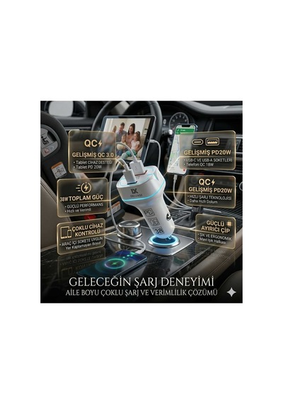 Araç İçi Şarj Adaptör