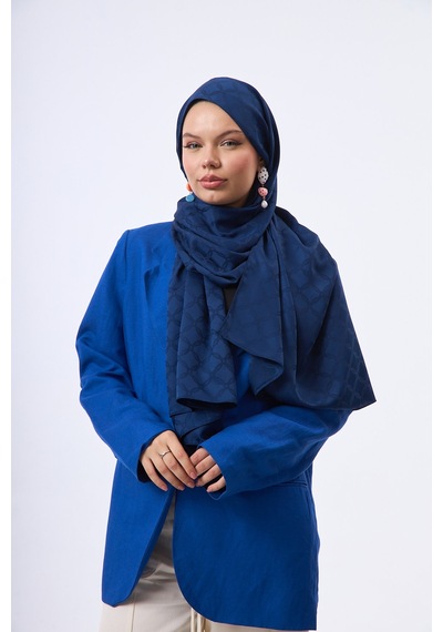 Mirsoy Scarf Lina Modern Desen Şal Lacivert