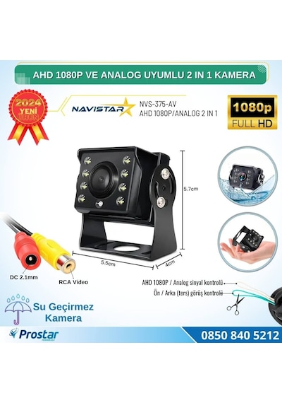 Mini Kamera Ahd 1080p Ve Analog Pal Çevirilebilir Gece Görüşlü Metal Ayaklı Av Full Hd Kamera