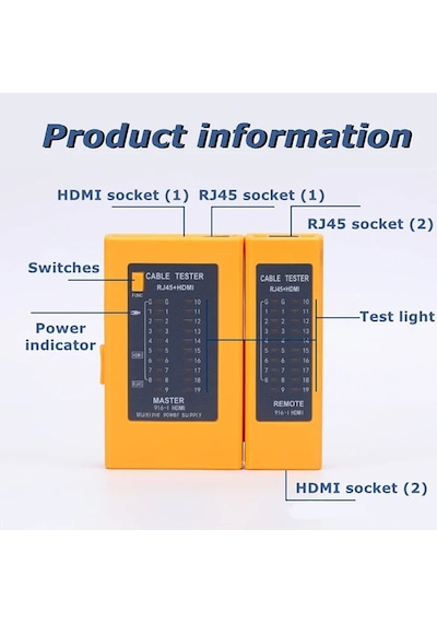 S Line Hdmı Kablo Test Cihazı +rj45 Test Cihazı