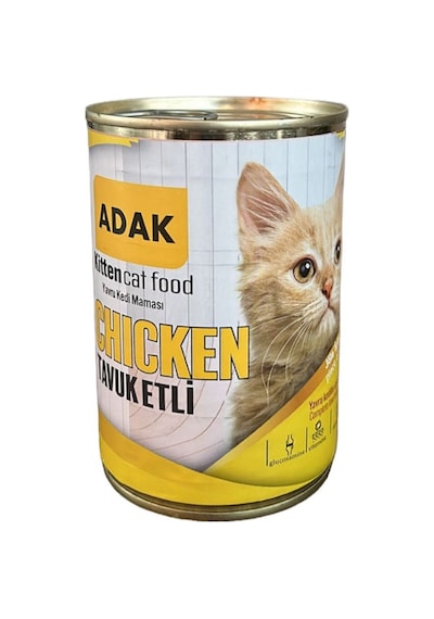 Adak Tavuk Etli Yavru Kedi Maması Konservesi 24 x 415 G