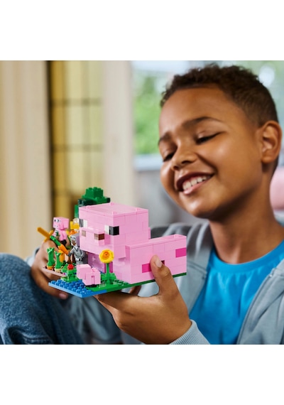 LEGO® Minecraft® Yavru Domuz Evi 21268 - 7 Yaş ve Üzeri Macera Oyunları Seven Çocuklar için Yaratıcı Oyuncak Yapım Seti (238 Parça)