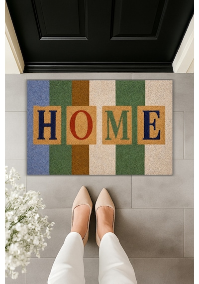 Rugmood Modern Dijital Baskı Home Renkli - Kapı Önü Paspası Çok Renkli