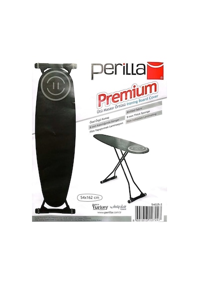 Perilla Premium Ütü Masası Kılıfı, 54x162 Cm, Antrasit, Örgü Kumaş, 9 Mm Sünger Diğer