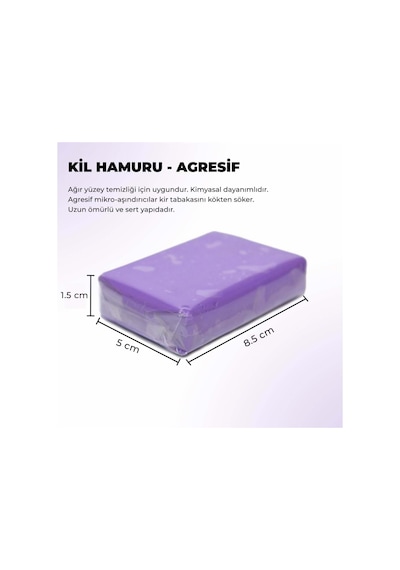 Detail Market Agresif Yüzey Temizleyici Kil Hamuru Sert Mor 100 Gr