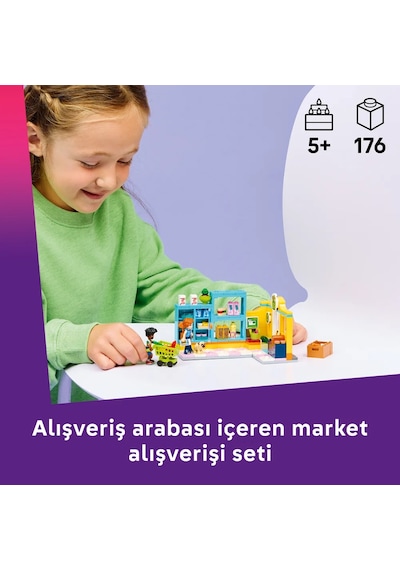 LEGO® Friends Heartlake Şehri Marketi 42680 - 5 Yaş ve Üzeri Çocuklar için Minifigür İçeren Yaratıcı Oyuncak Yapım Seti(176 Parça)