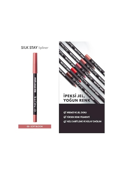 Cosmetics Silk Stay Lipliner Suya Dayanıklı İpeksi Dudak Kalemi - 03 Soft Bloom Diğer