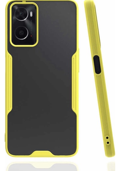 Gld-spt- Newface Oppo A96 Kılıf Platin Silikon - Sarı