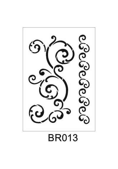 Border Desen Stencil Şablon 21X30 Br-013