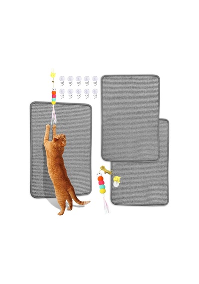 Kedi Tırmalama Matı Sisal, 2 Paket Doğal Sisal Kumaş 23,6 İnç X 15,8 İnç Kedi Tırmalama Pedi, Sevimli Oyun Oyunca