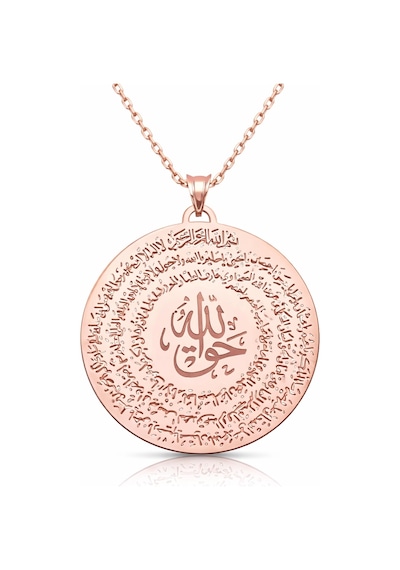 Gümüş Rose El Hakkanî Mührü Bayan Kolye - Renk: Gümüş