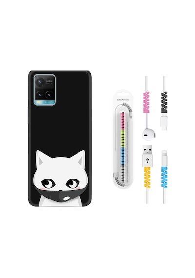 Vivo Y21 Kılıf Kablo Koruyuculu Pandemi Cat 1729
