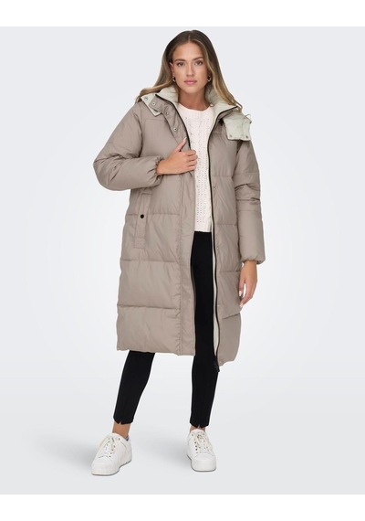 Only Onlvilma Down Long Coat Cc Otw Kadın Mont-27623 - S Açık Kahverengi